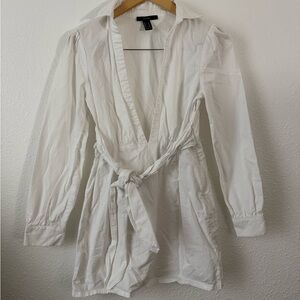 Forever 21 Classic White Button-Up mini dress